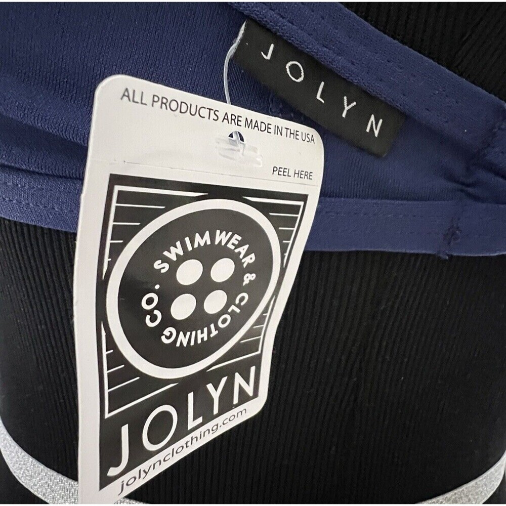 Jolyn Bikini Swim Top Vent Small Navy Blue New With Tags — image 3 of 4